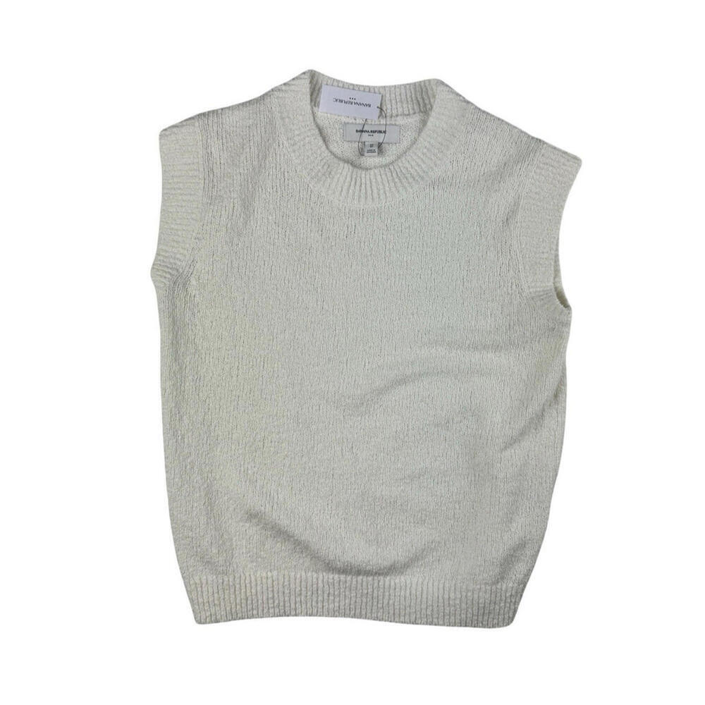 Banana Republic Cotton Sleeveless Sweater Vest Off White Size XS